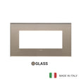 Vimar Eikon Exe Plate 5M Mirror Glass Opal Brown
