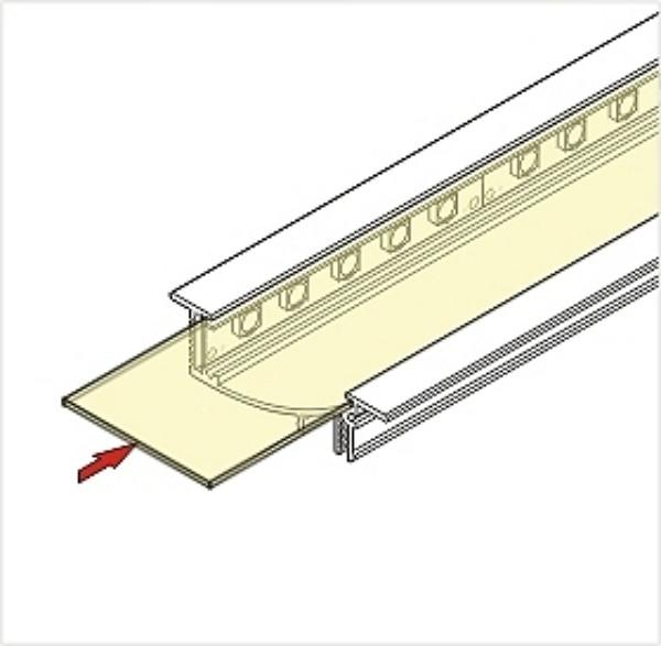 Archilight PATEO LED Extrusion Profile Quarter Oval Shape Profile - 2 Metre - Silver - PHOTO 1