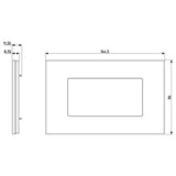 Vimar Eikon Plate 4M Mirror Glass Ice Silver - PHOTO 1