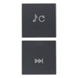 Vimar VM-20751.5 2 Half Buttons 1M Track/Source Grey