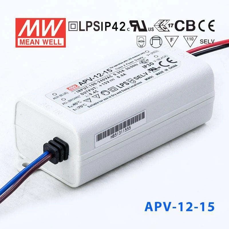 Mean Well APV-12-15 Power Supply 12W 15V 800mA