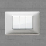 Vimar Plana Metal 3 Gang Switch - Brushed Aluminum - 16A - PHOTO 2