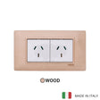 Vimar Plana Wood 2 Socket - Wood Maple - 10A