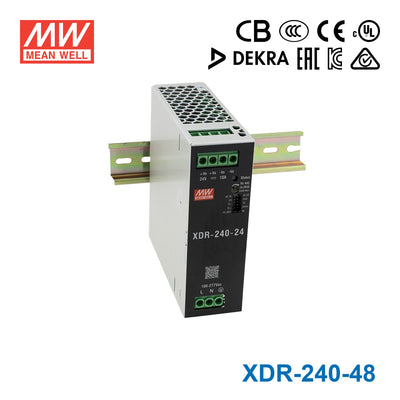 Mean Well XDR-240-48 High-End Ultra Slim Industrial Din Rail Power Supply 240W 48V 5A