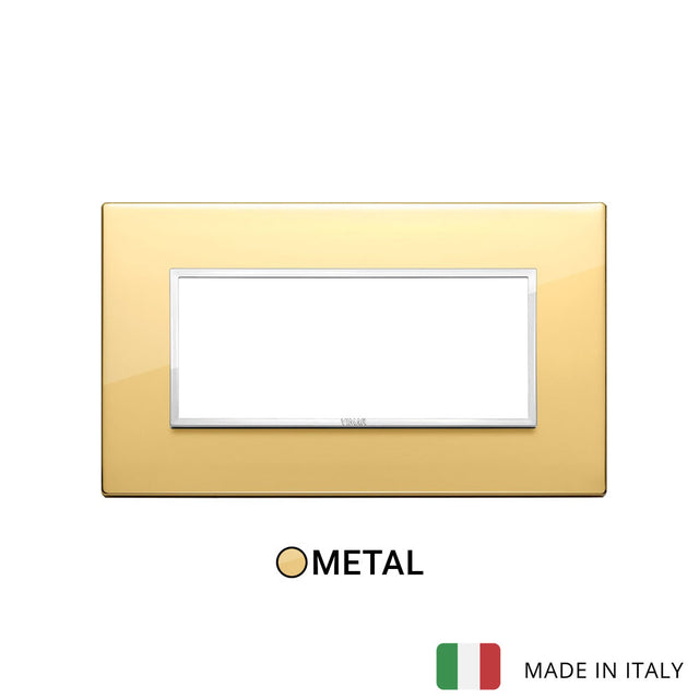 Vimar Eikon Evo Plate 5M Aluminium Polished Gold