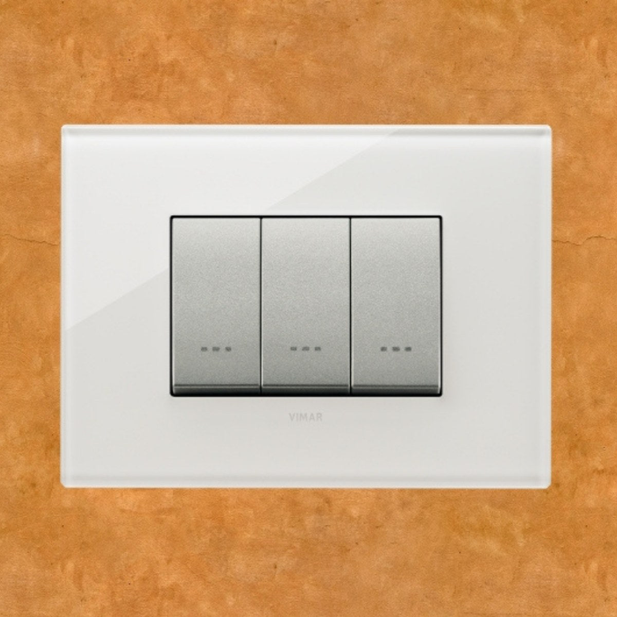 Vimar Eikon Glass 3 Gang Switch - Milky White - 16A - PHOTO 10