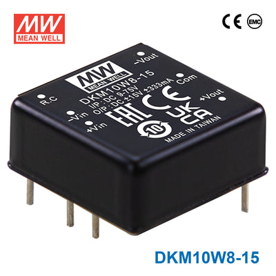 Mean Well DKM10W8-15 10W DC-DC Converter ±15VDC 330mA