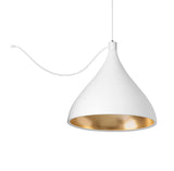 Pablo Pendant Swell XL String Single Medium White / Brass - PHOTO 1