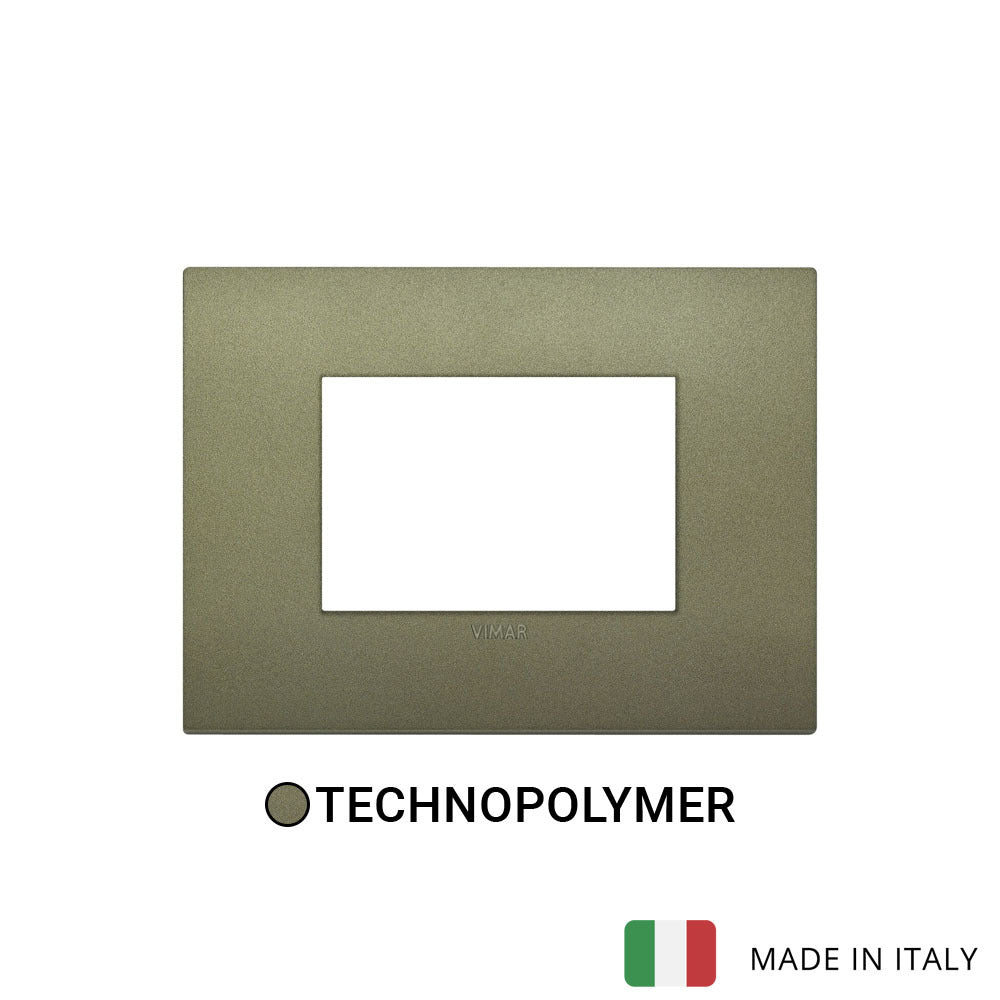 Vimar Arke Classic Plate 3M Technopolymer Matt Green