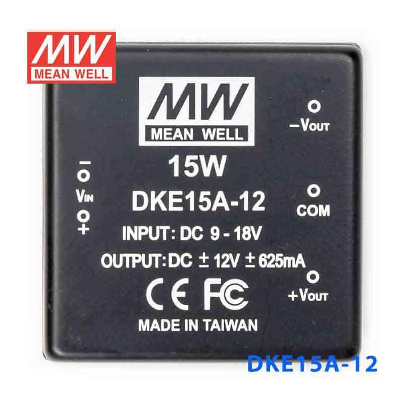 Mean Well DKE15A-12 DC-DC Converter - 15W - 9~18V in ±12V out 625mA - PHOTO 2