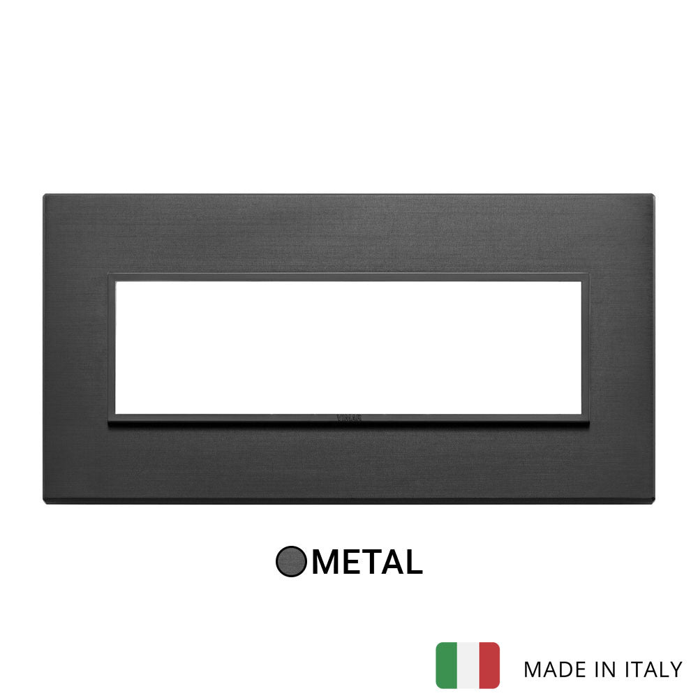 Vimar Eikon Evo Plate 7M Aluminium Total Black