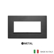 Vimar Eikon Evo Plate 5M Aluminium Total Black