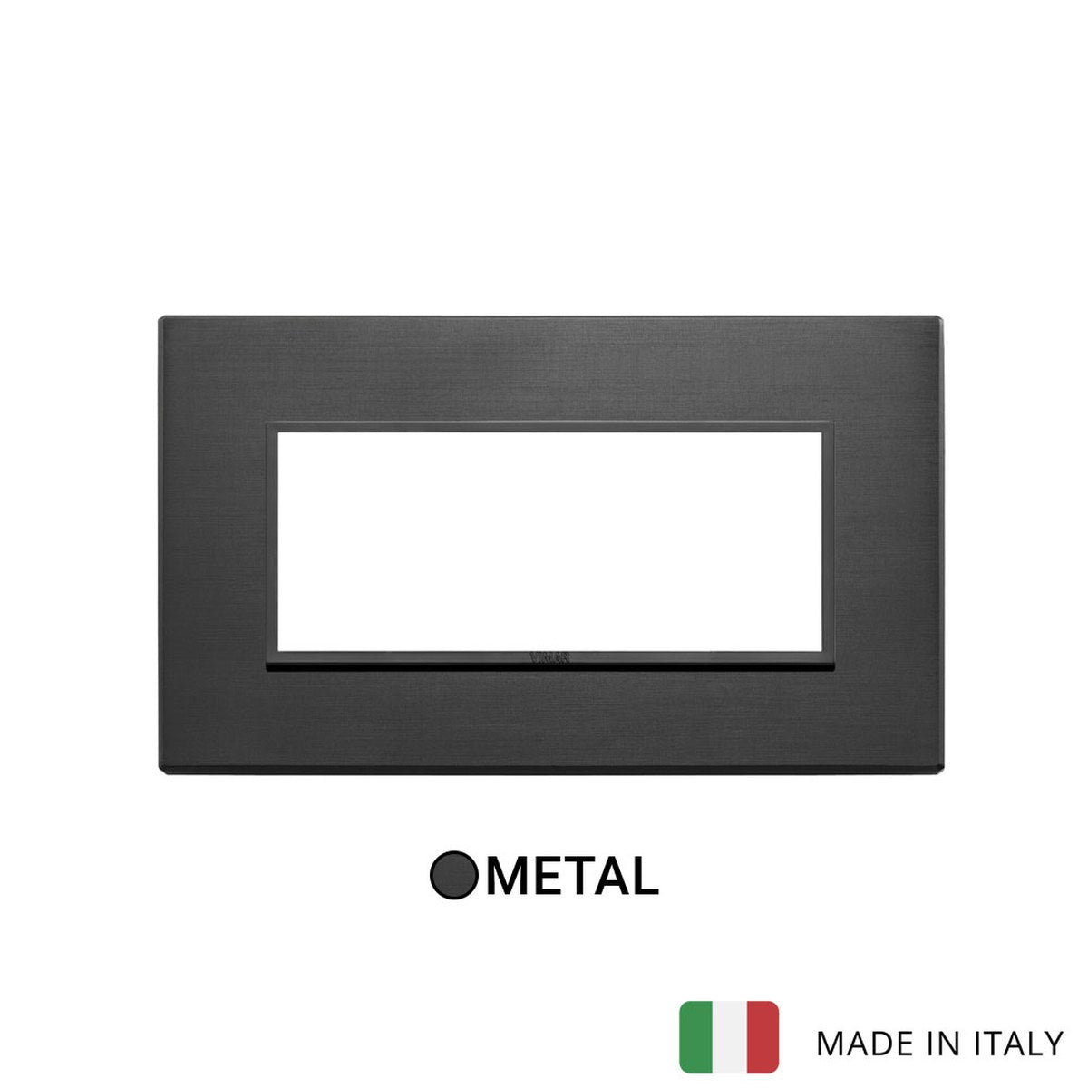 Vimar Eikon Evo Plate 5M Aluminium Total Black