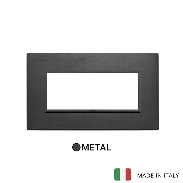 Vimar Eikon Evo Plate 5M Aluminium Total Black
