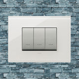 Vimar Eikon Glass 3 Gang Switch - Milky White - 16A - PHOTO 7