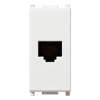 Plana RJ11 Phone Jack 6/4 White