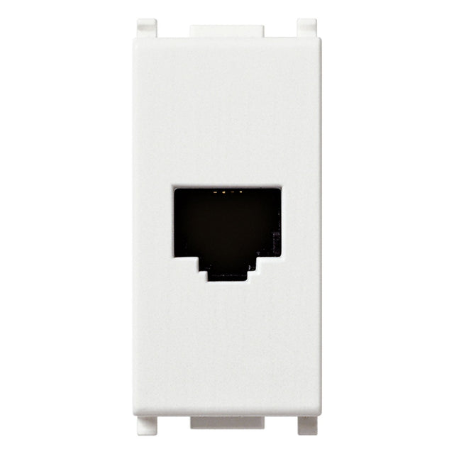 Plana RJ11 Phone Jack 6/4 White