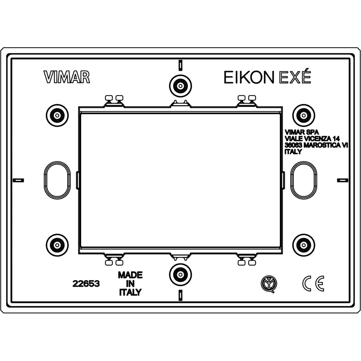 Vimar Eikon Plate 3M Wood Oak - PHOTO 2