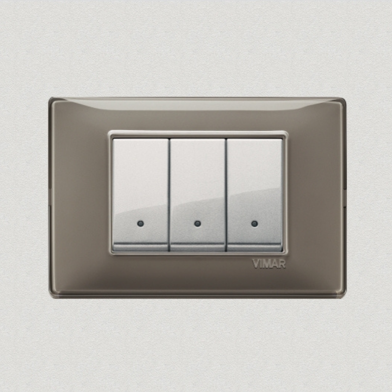 Vimar Plana Plastic 3 Gang Switch - Reflex Ash - 16A - PHOTO 7
