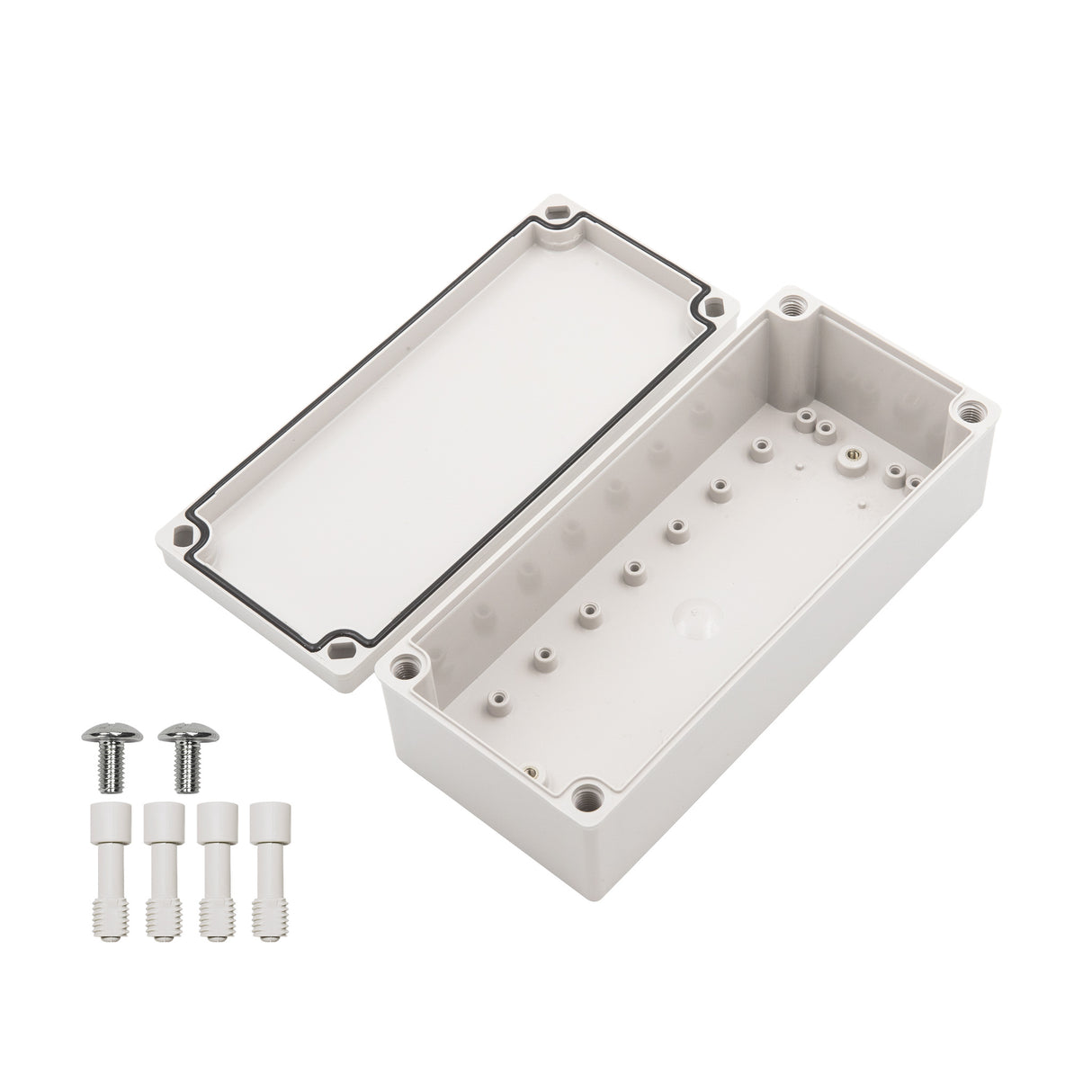 Boxco S-Series 100x230x70mm Plastic Enclosure, IP67, IK08, ABS, Grey Cover, Screw Type - PHOTO 2