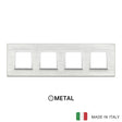 Vimar Eikon Evo Plate 8M (2+2+2+2) 71MM Aluminium Grey