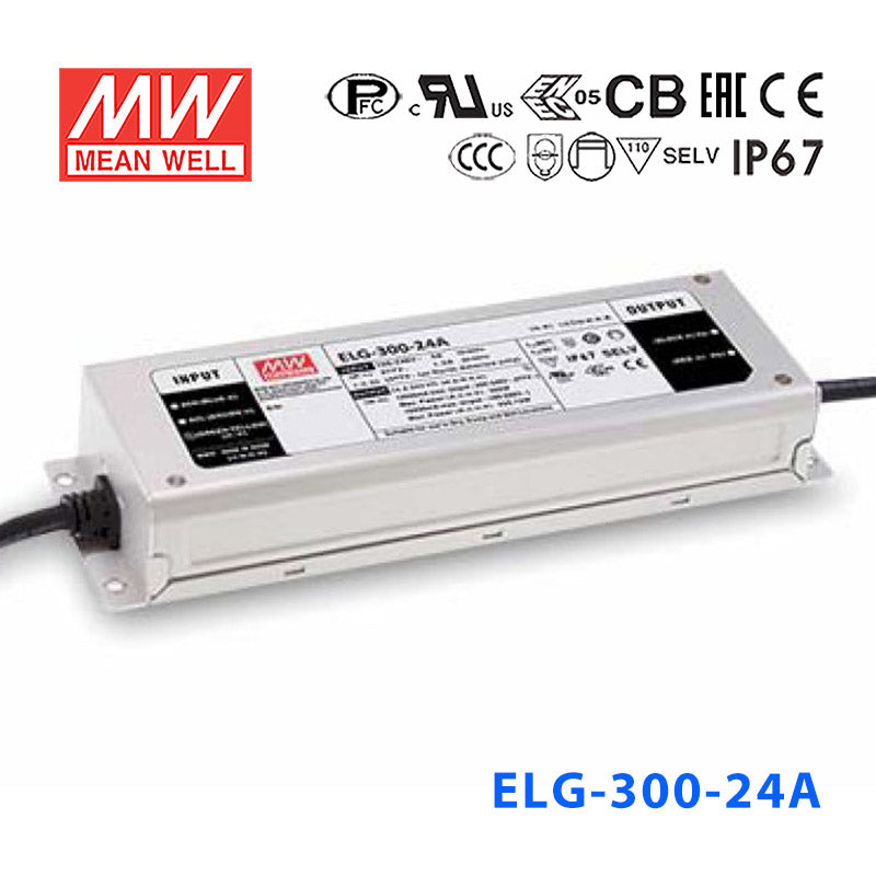 Mean Well ELG-300-24A Power Supply 300W 24V - Adjustable 12.5A