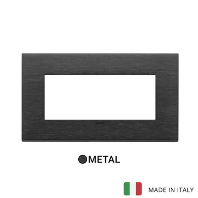Vimar Eikon Exe Plate 5M Metal Brushed Black