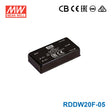 Mean Well RDDW20F-05 DC-DC Converter - 20W - 9~36V in ±5V out 2A