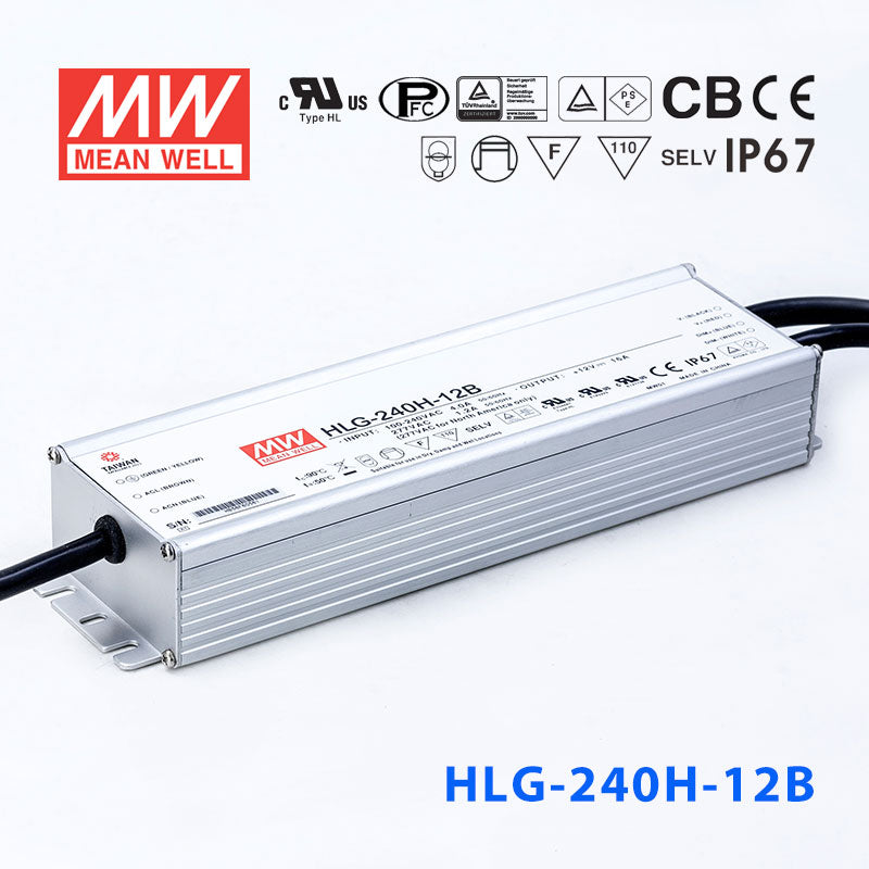 Mean Well HLG-240H-12AB Power Supply 192W 12V - Adjustable and Dimmable