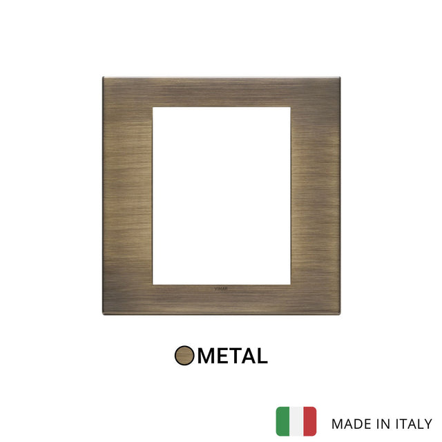 Vimar Eikon Exe Plate 8M Metal Antique Brushed Bronze