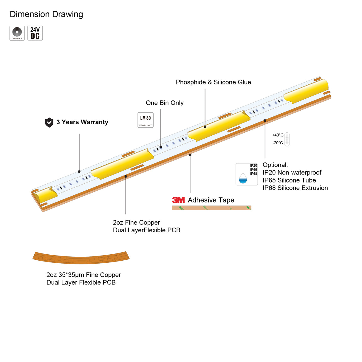 Archilight Pure Lume COB Strip - 8MM - PHOTO 8