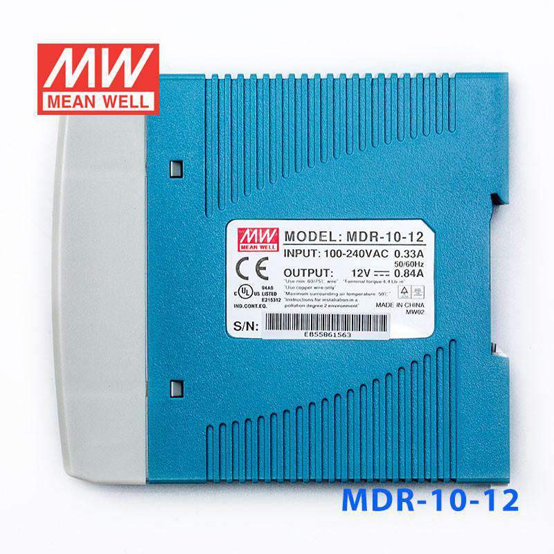Mean Well MDR-10-12 Single Output Industrial Power Supply 10W 12V - DIN Rail - PHOTO 1