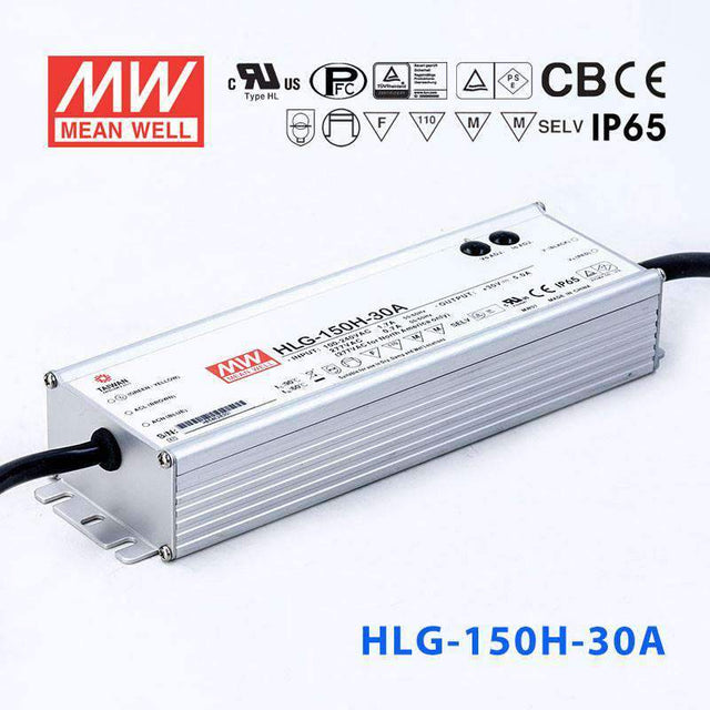 Mean Well HLG-150H-30A Power Supply 150W 30V - Adjustable 5A