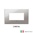 Vimar Eikon Exe Plate 4M Metal Black Chrome