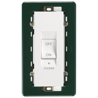 Plana 2P 45A 1-Way Cooker  Switch 5M White