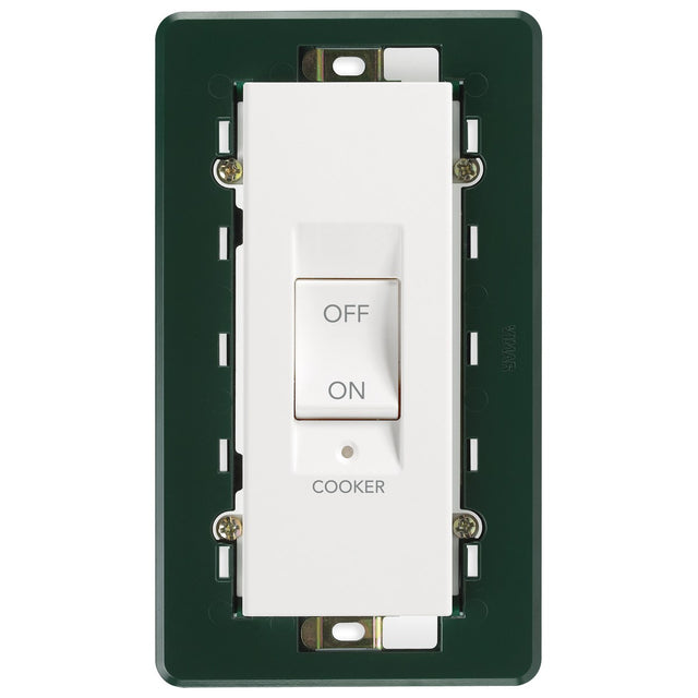 Plana 2P 45A 1-Way Cooker  Switch 5M White