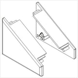 Archilight End Cap for ANGULA Corner Profile - Without Wiring Holes - Silver - PHOTO 2