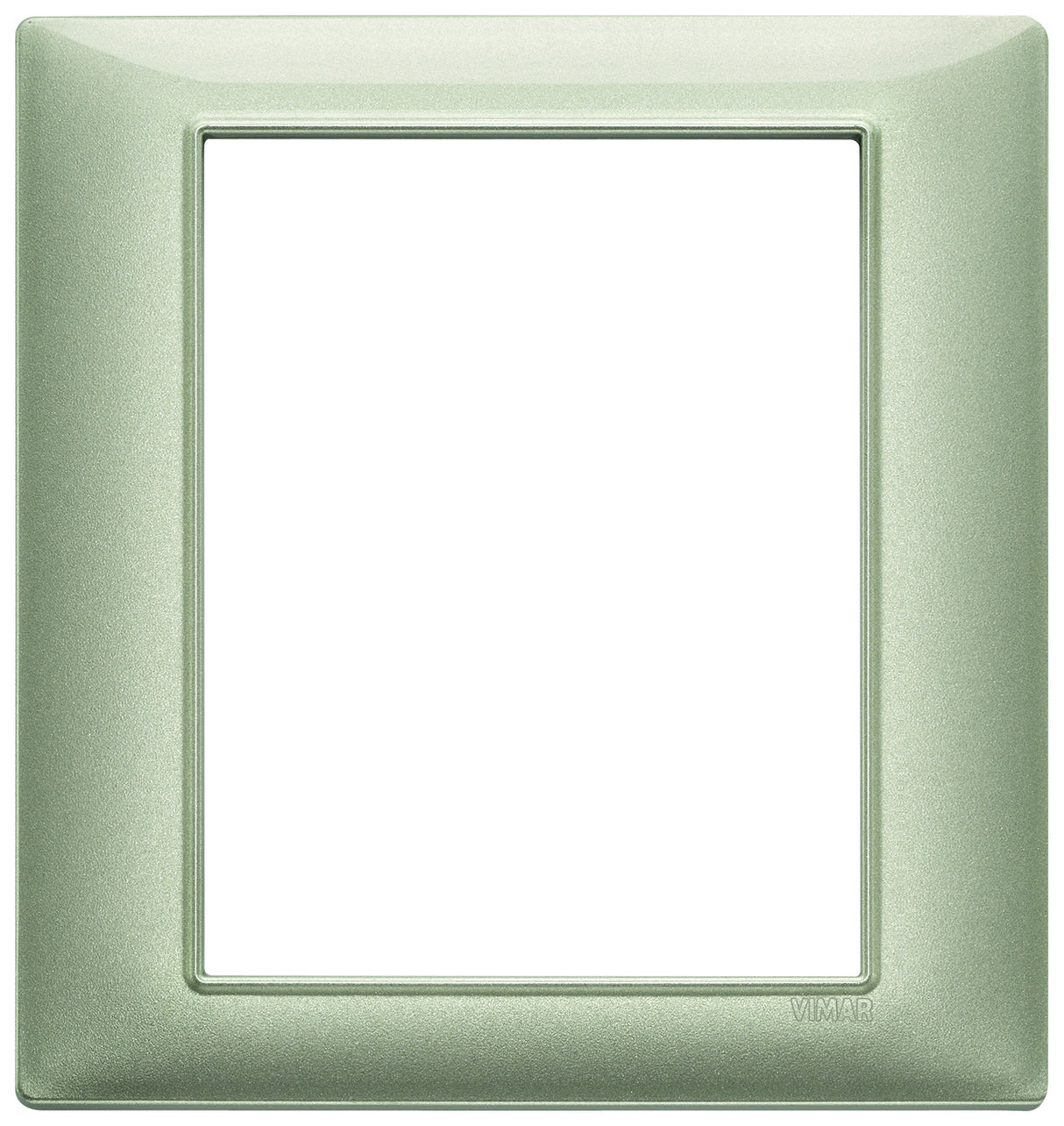 Vimar Plana Plate 8M Technopolymer Metallized Green