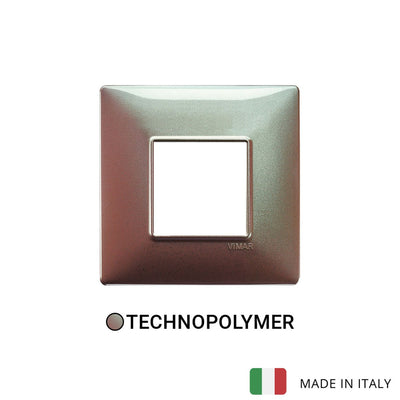 Vimar Plana Plate 2M BS Technopolymer Iridescent Brown