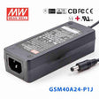 Mean Well GSM40A24-P1J Power Supply 40W 24V