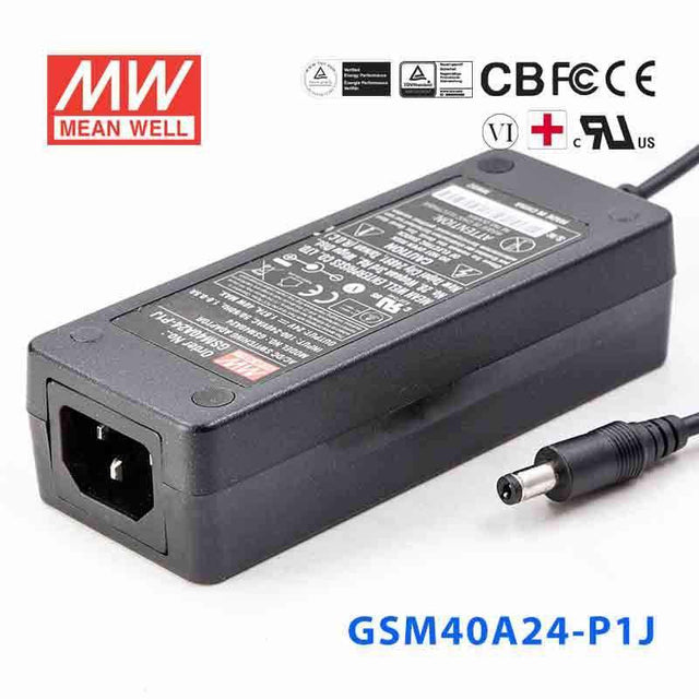 Mean Well GSM40A24-P1J Power Supply 40W 24V