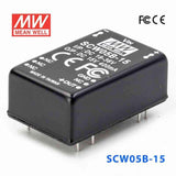 Mean Well SCW05B-15 DC-DC Converter - 5W 18~36V DC in 15V out 400mA