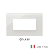 Vimar Eikon Plate 4M Glass Cream White