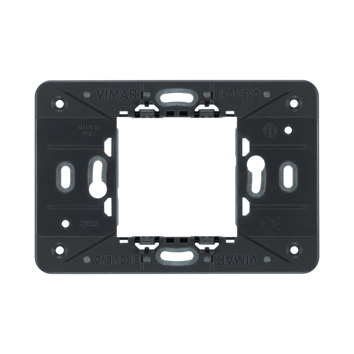 vimar VM-21612 Frame 2-Central Module with Screws Black