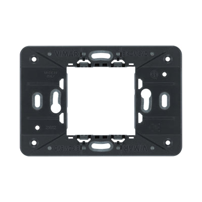 vimar VM-21612 Frame 2-Central Module with Screws Black