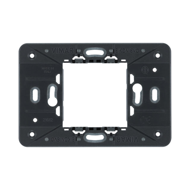 vimar VM-21612 Frame 2-Central Module with Screws Black