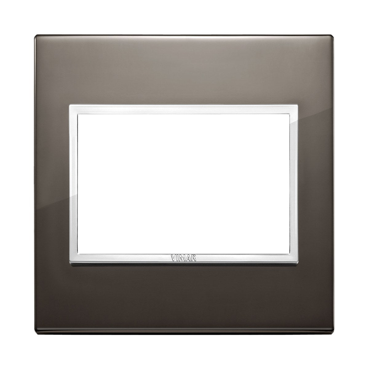 Vimar Eikon Evo Plate 3M Aluminium Black Sapphire