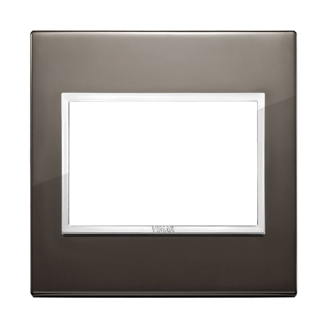 Vimar Eikon Evo Plate 3M Aluminium Black Sapphire