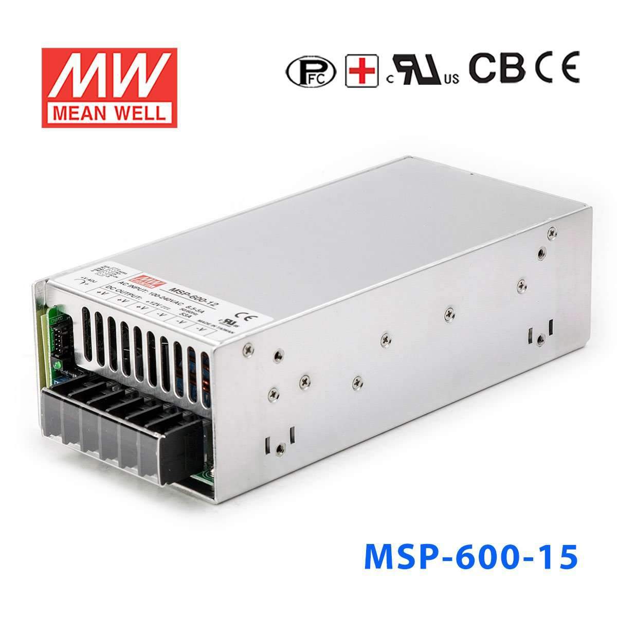 Mean Well MSP-600-15  Power Supply 645W 15V