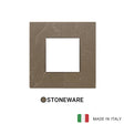 Vimar Eikon Exe Plate 2M Marbl Stone Ware Coffee Brown - Square